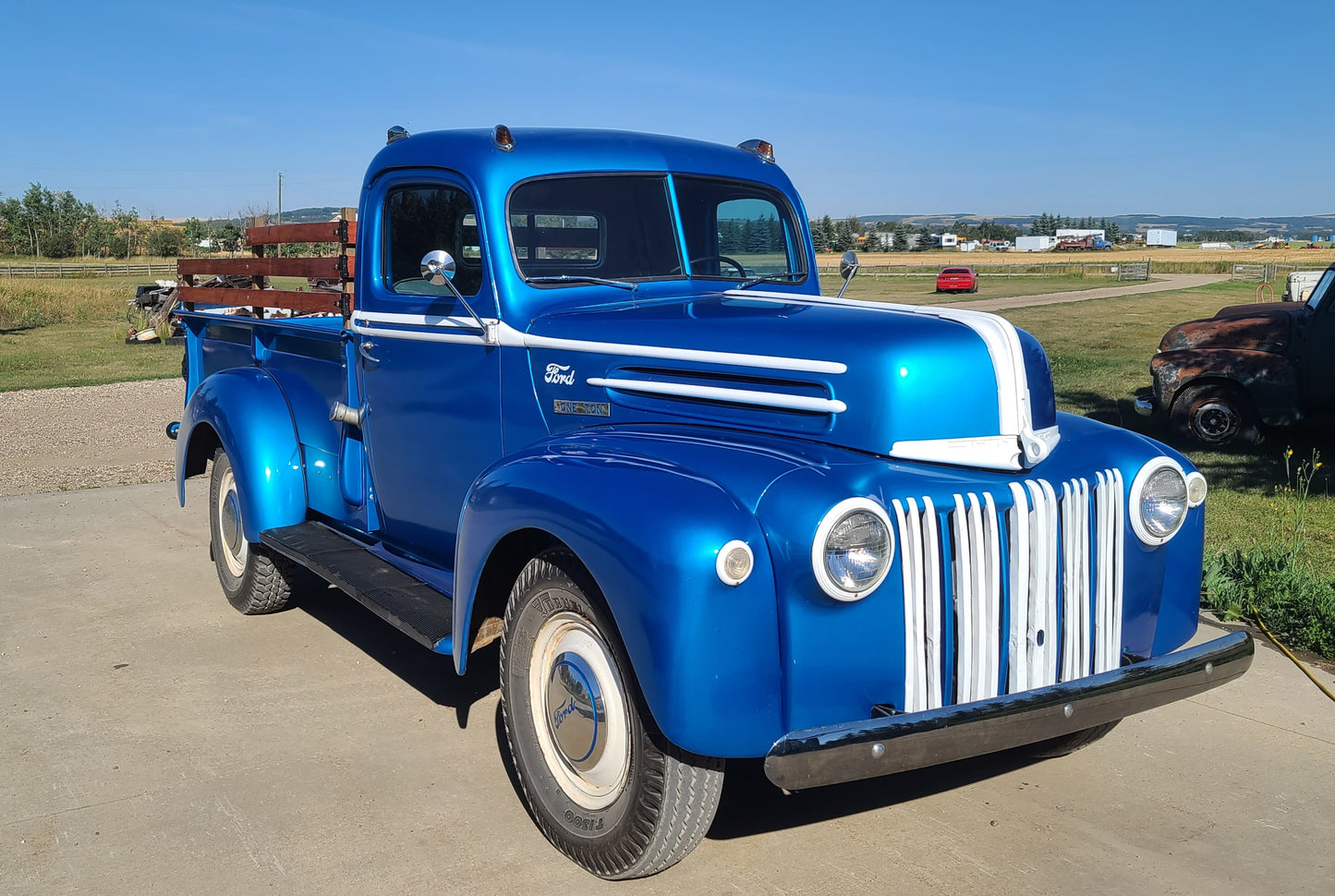 **For Sale: 1946 Ford with 239" Flathead V8 & Custom Oak Box!**  
**Delivery Available Across Canada