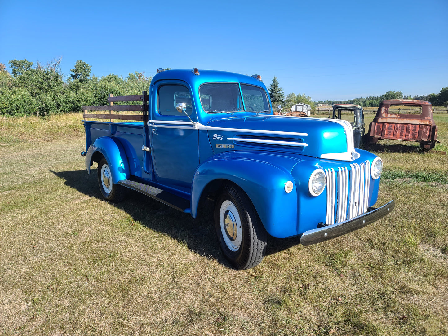 **For Sale: 1946 Ford with 239" Flathead V8 & Custom Oak Box!**  
**Delivery Available Across Canada